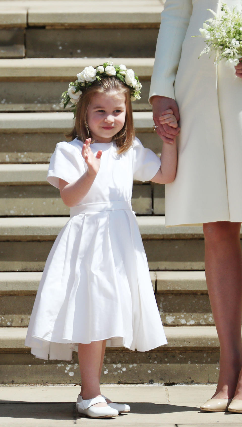 Princess Charlotte stole the show at the royal wedding. Photo: Getty Images