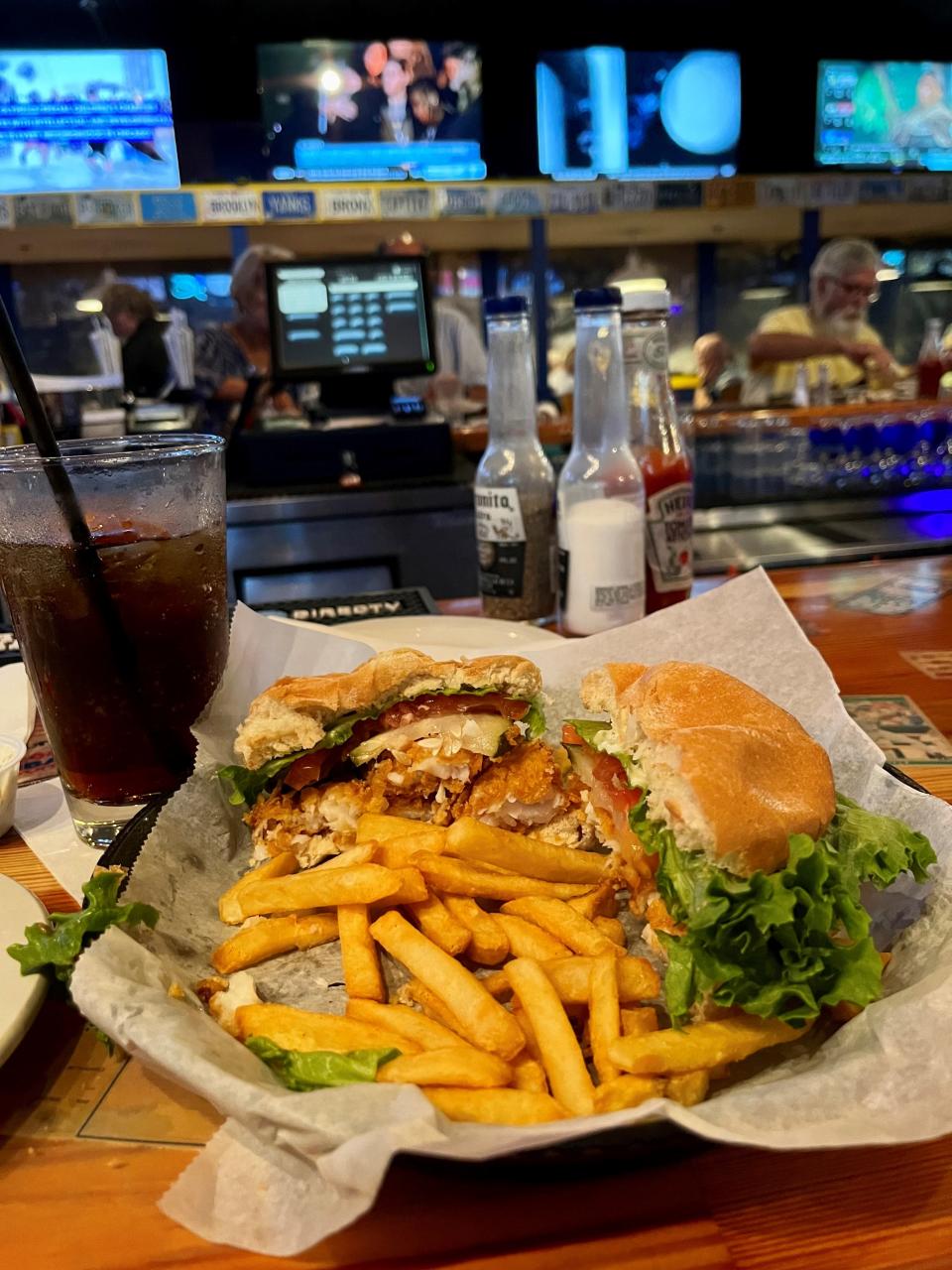 The crunchy grouper sandwich at The Sanibel Grill is one of out top eats in 2023.
