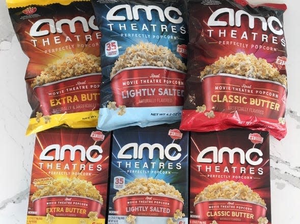 AMC Theatres ready-to-eat and microwave popcorn packages