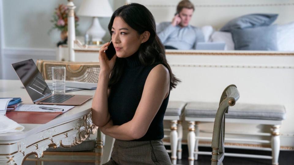 Partner Track. Arden Cho as Ingrid Yun in episode 105 of Partner Track. Cr. Vanessa Clifton/Netflix © 2022