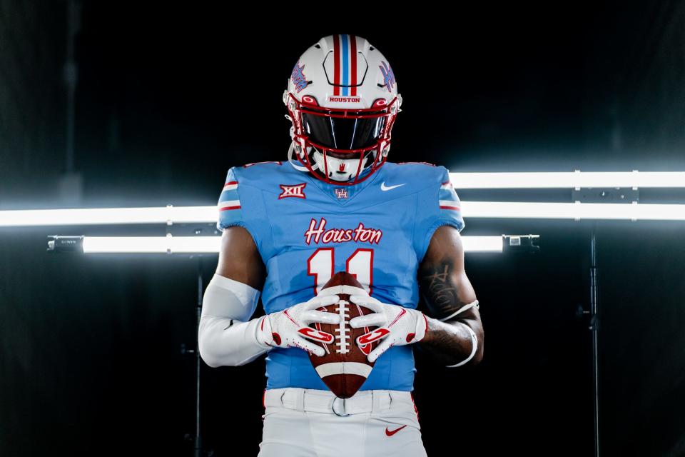 The University of Houston football team unveiled alternate uniforms called "Love You Houston" that pay tribute to the city's history with the sport.