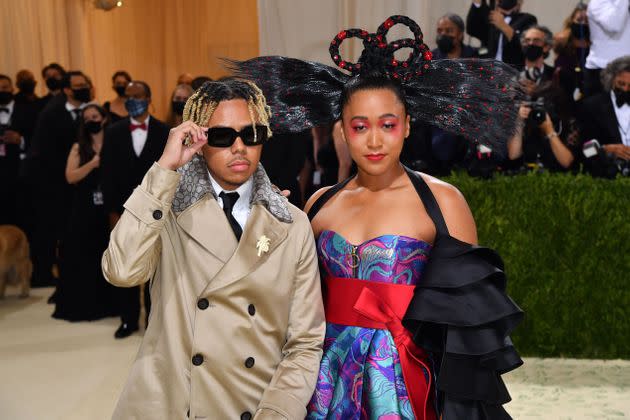 Rapper Cordae (left) and Naomi Osaka attend the Met Gala in New York City on Sept. 13, 2021.