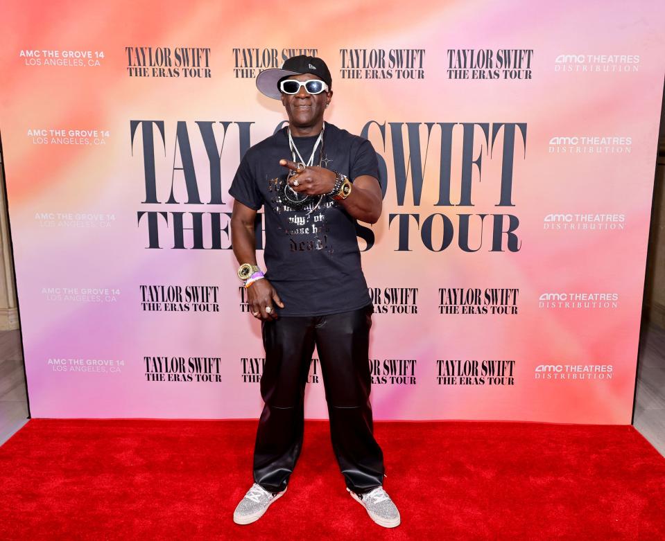 Flavor Flav attends "Taylor Swift: The Eras Tour" Concert Movie World Premiere on October 11, 2023 in Los Angeles, California.