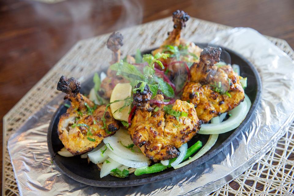 Sizzling chicken chops made in an authentic Tandoori oven at Mauka Indian Cuisine in Eatontown.