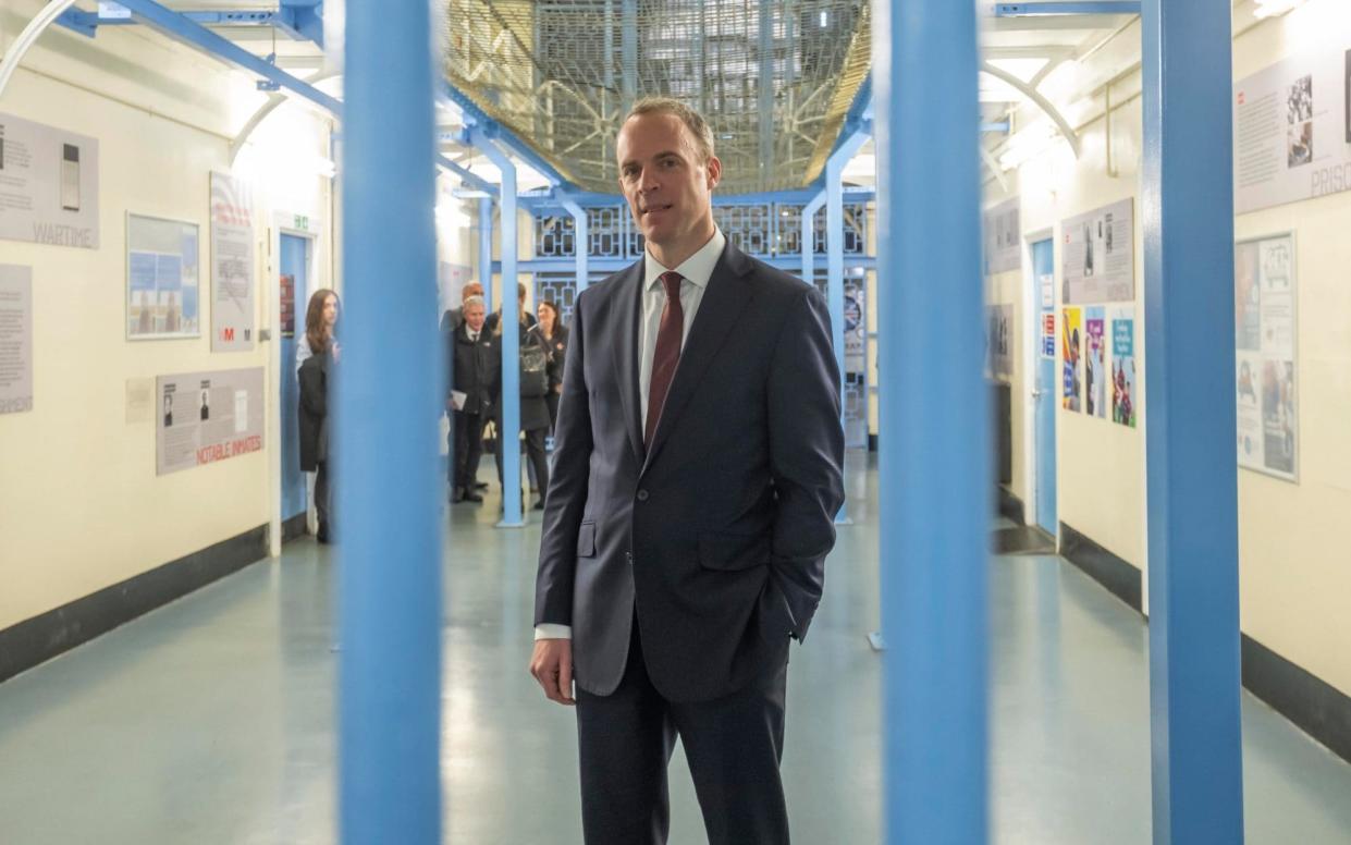 Dominic Raab wants to release burglars and other criminals up to six months early to ease the prison overcrowding crisis - PAUL GROVER