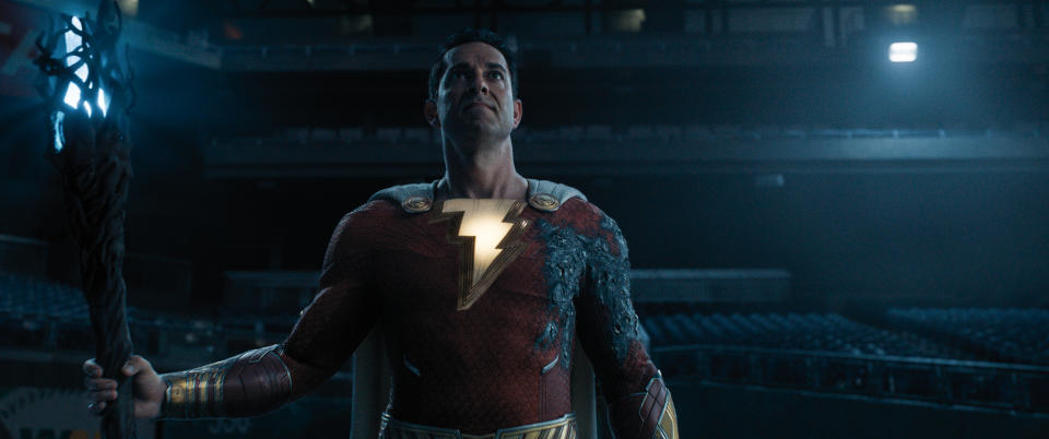 Zachary Levi as Shazam in Shazam! Fury of the Gods