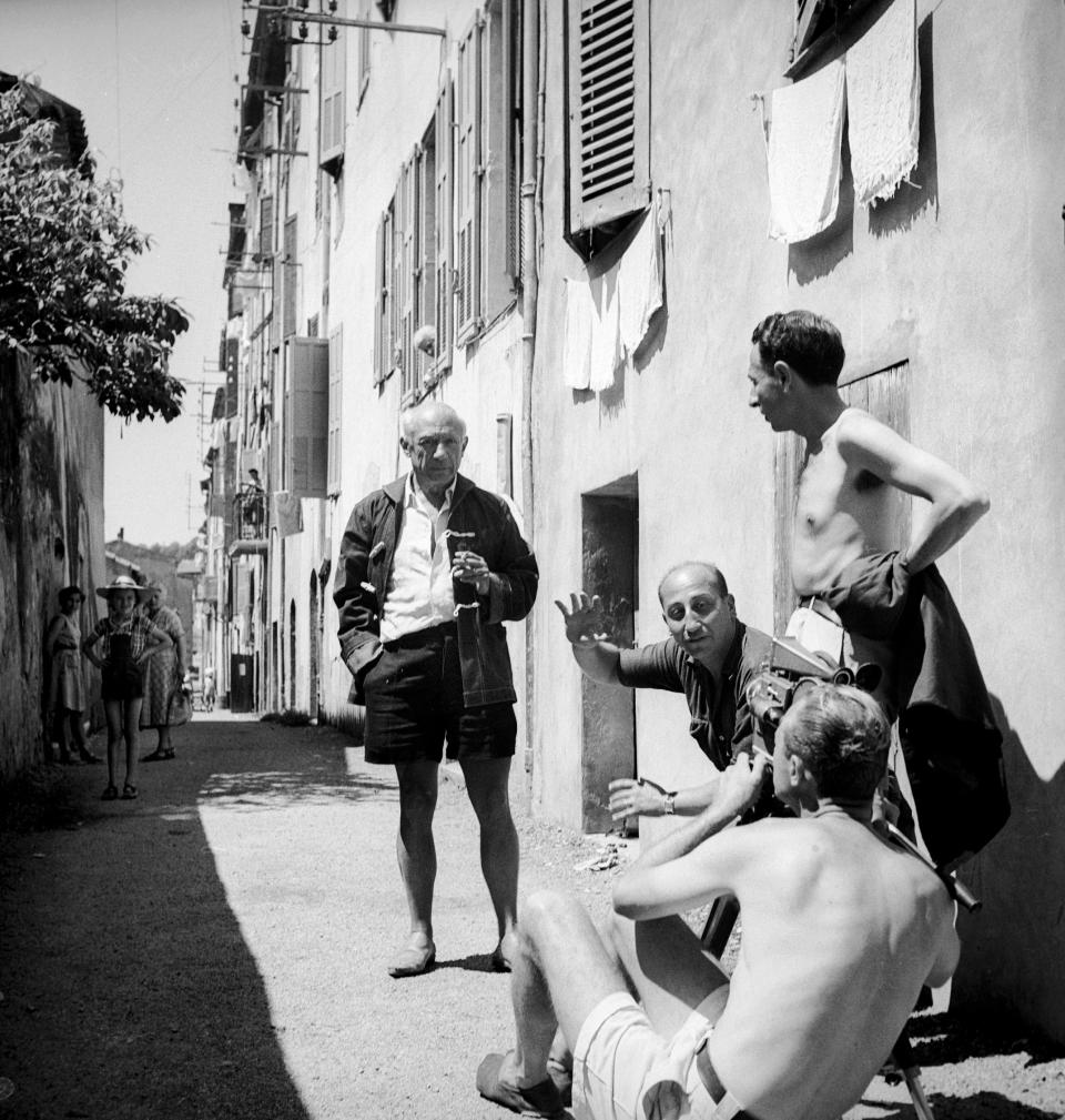 Pablo Picasso in a village on the French Riviera, August 28, 1951.