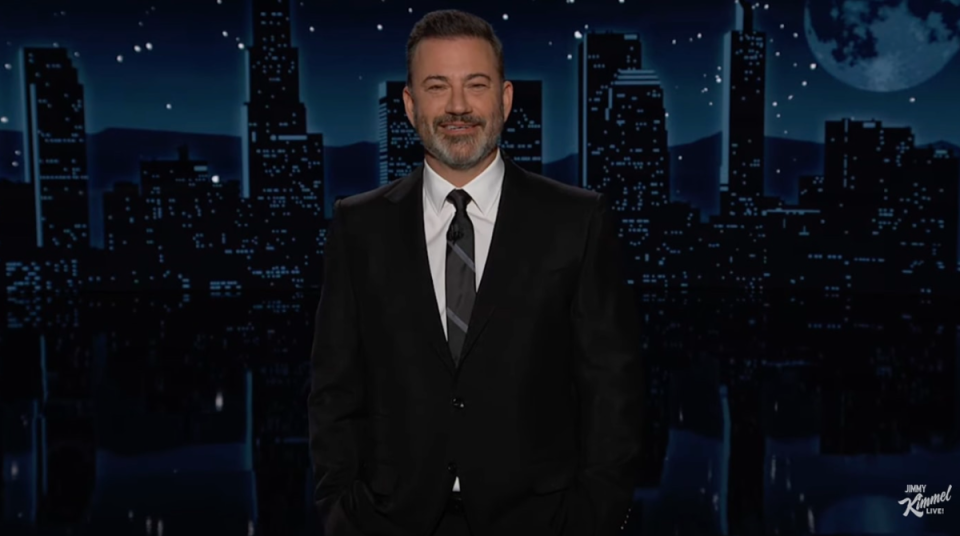 Late-night host Jimmy Kimmel mocked the bizarre Donald Trump video (HBO)
