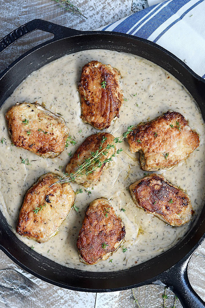 Pork Chops with Herb Gravy