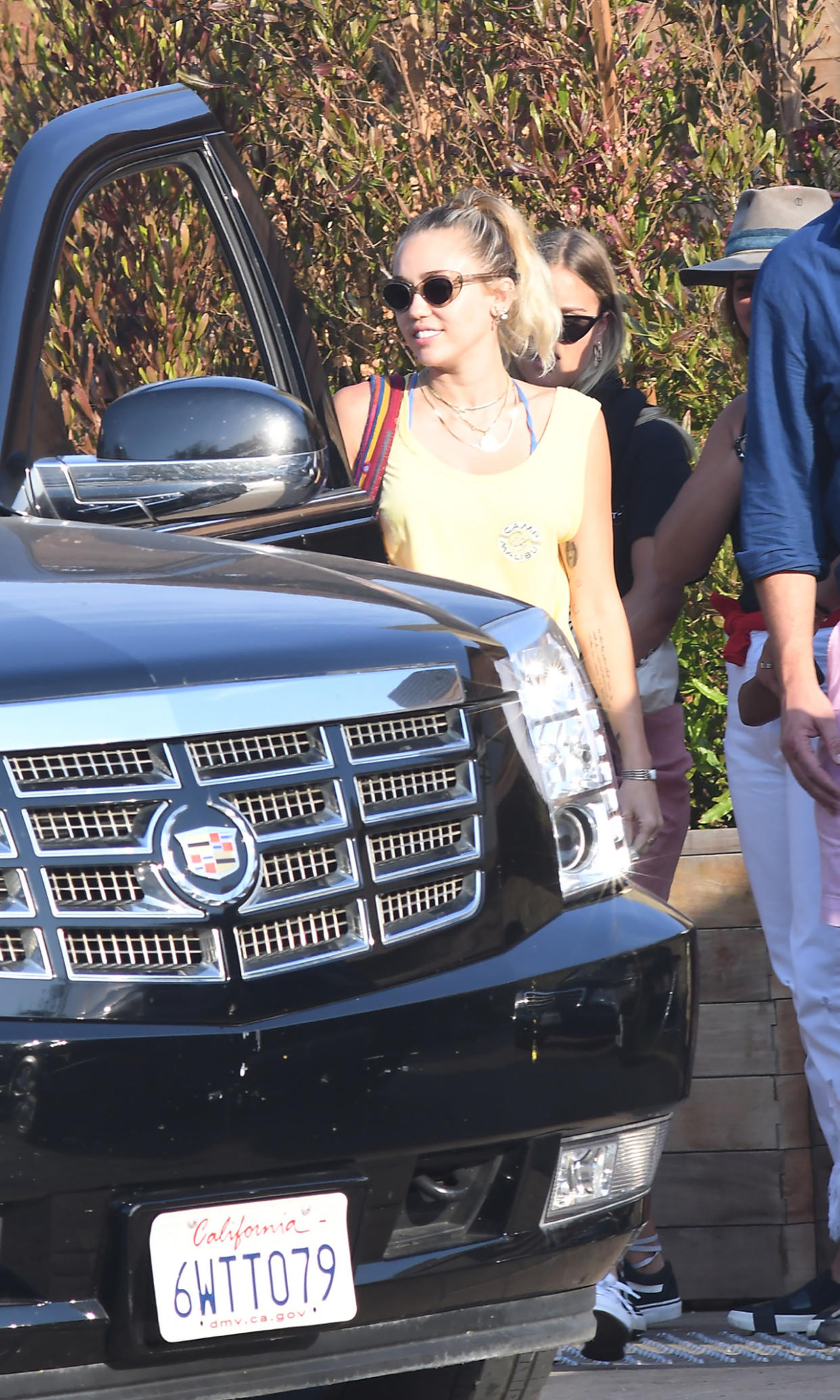 Miley Cyrus and Liam Hemsworth go to Soho House with Miley's mom and baby sister Noah Cyrus in Los Angeles. <P>Pictured: Miley Cyrus, Liam Hemsworth, Noah Cyrus, Tish Cyrus<B>Ref: SPL1534180  090717  </B><BR/>Picture by: BLAK-OPS / Jacson / Splash News<BR/></P><P><B>Splash News and Pictures</B><BR/>Los Angeles:310-821-2666<BR/>New York:212-619-2666<BR/>London:870-934-2666<BR/>photodesk@splashnews.com<BR/></P>