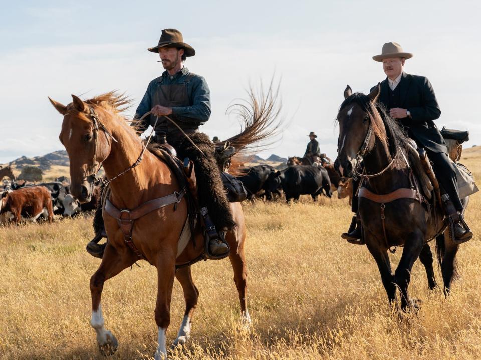 Benedict Cumberbatch (left) and Jesse Plemons in "The Power of the Dog."