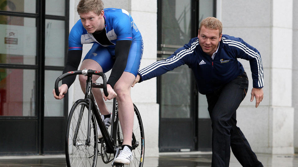 Kevin Stewart, pictured here with Sir Chris Hoy.