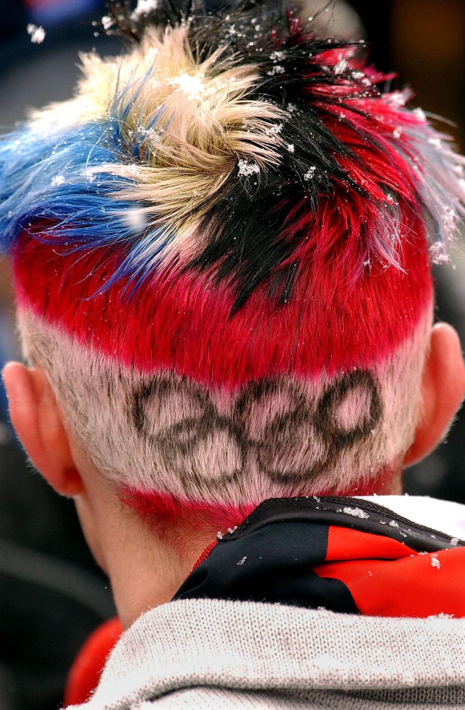 Austria’s Martin Rettl has a festive hairdo at the Utah Olympic Park on Feb. 20, 2002. Rettl took the silver. | Laura Seitz, Deseret News