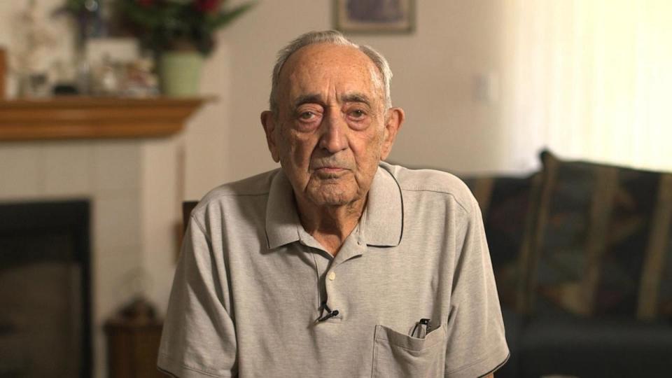 PHOTO: World War II veteran Onofrio Zicari looks back on the invasion of Normandy ahead of the 80th anniversary of D-Day. (ABC News)