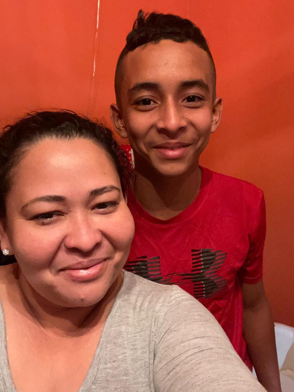 María and Elmer, 14, in New Haven, Connecticut. They reunited earlier this month after a more than 2-year separation. / Credit: Photo provided to CBS News