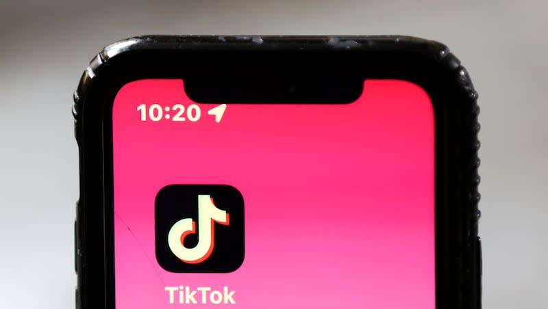 The TikTok app is pictured on an iPhone in Salt Lake City on Wednesday, March 13, 2024.