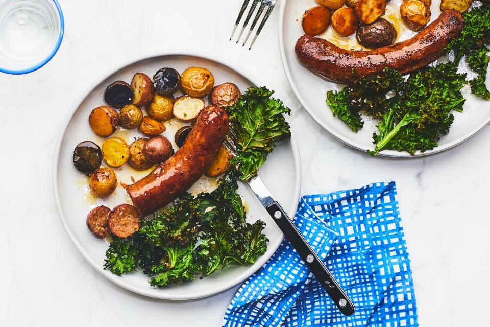 Sausage and Greens Sheet-Pan Dinner