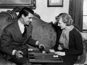 <p>Cary Grant and his first wife, actress Virginia Cherill, challenge each to a game of backgammon in their living room. </p>
