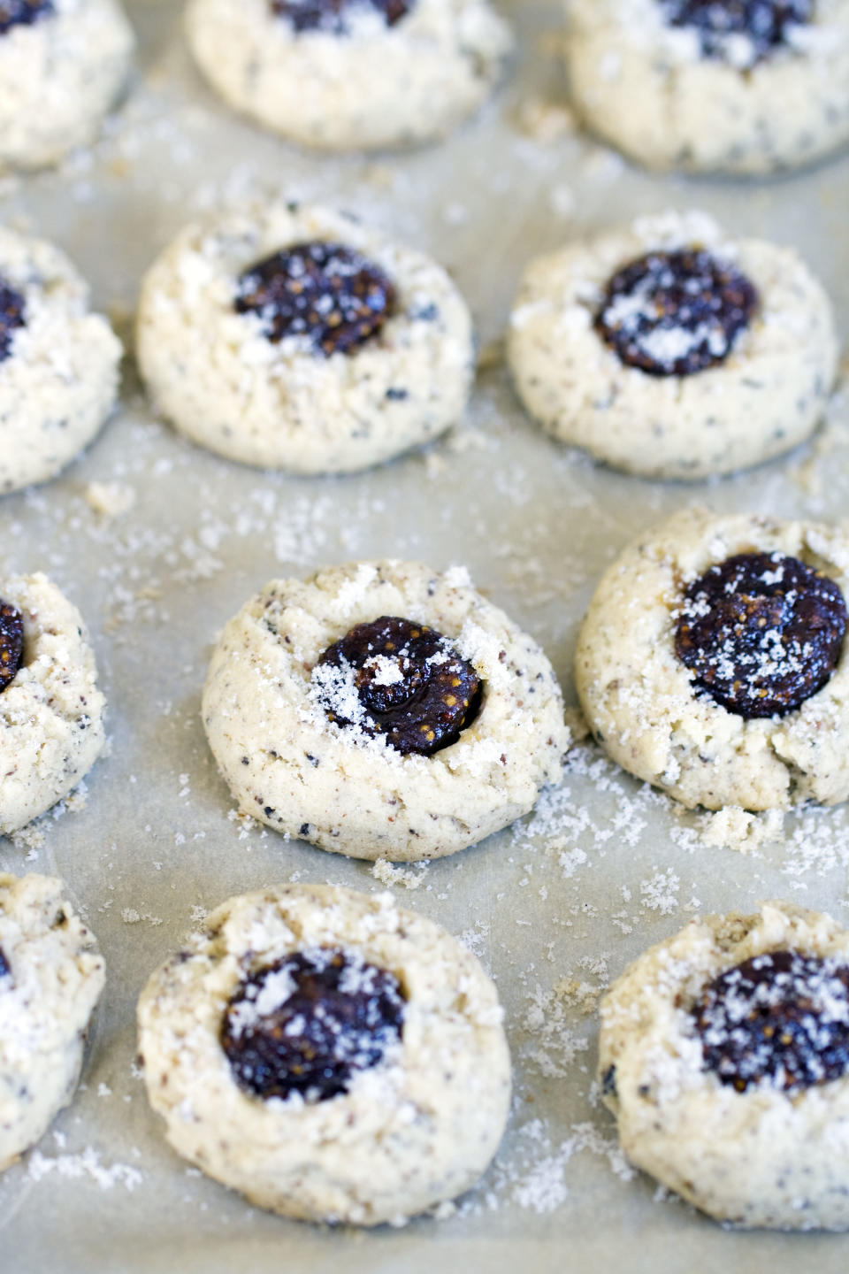 This Sept. 16, 2013 photo shows brown butter fig thumbprint cookies in Concord, N.H. (AP Photo/Matthew Mead)