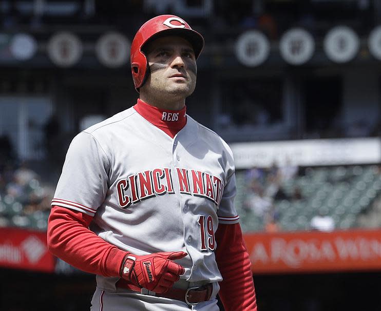 Reds first baseman Joey Votto enjoys playing the villain, and won’t allow Jerry Seinfeld or David Letterman to spoil his baseball persona. (AP)