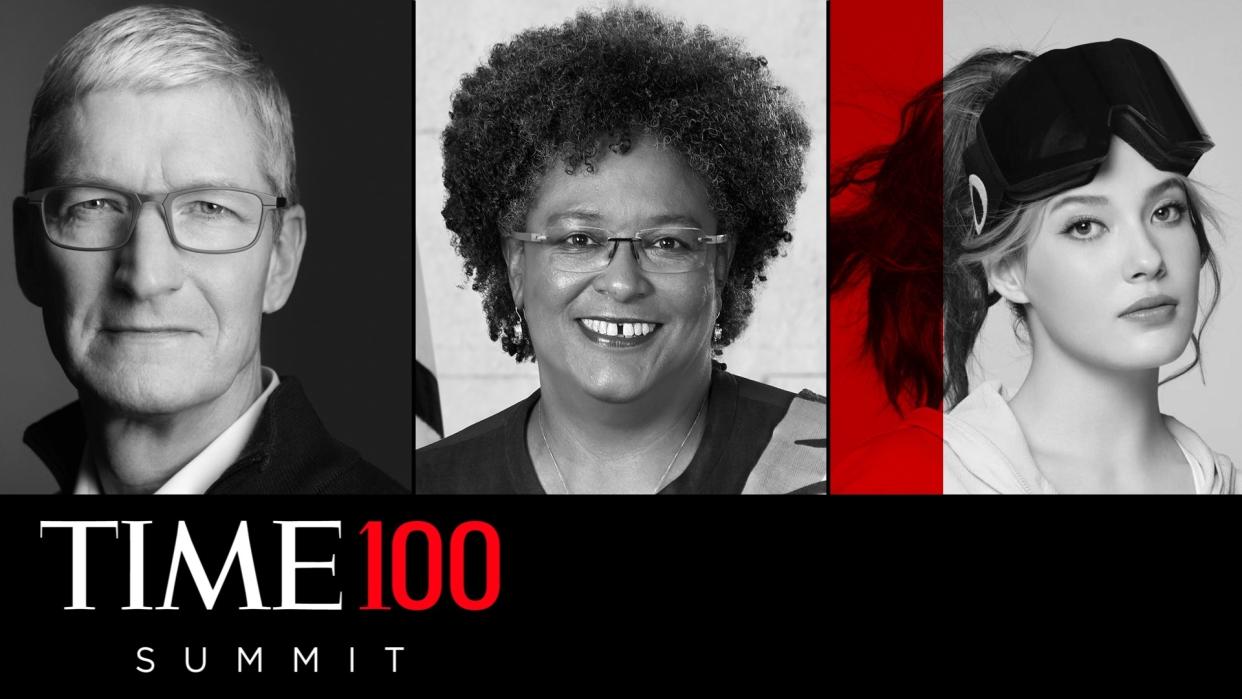 Apple CEO Tim Cook, Barbadian Prime Minister Mia Mottley, and Olympic freestyle skiing champion Eileen Gu are speakers at the 2022 TIME100 Summit.