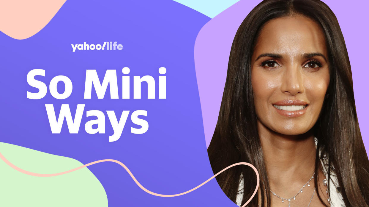 Padma Lakshmi opens up about her daughter, Krishna, and her new children's book, Tomatoes for Neela. (Photo: Getty; designed by Quinn Lemmers)