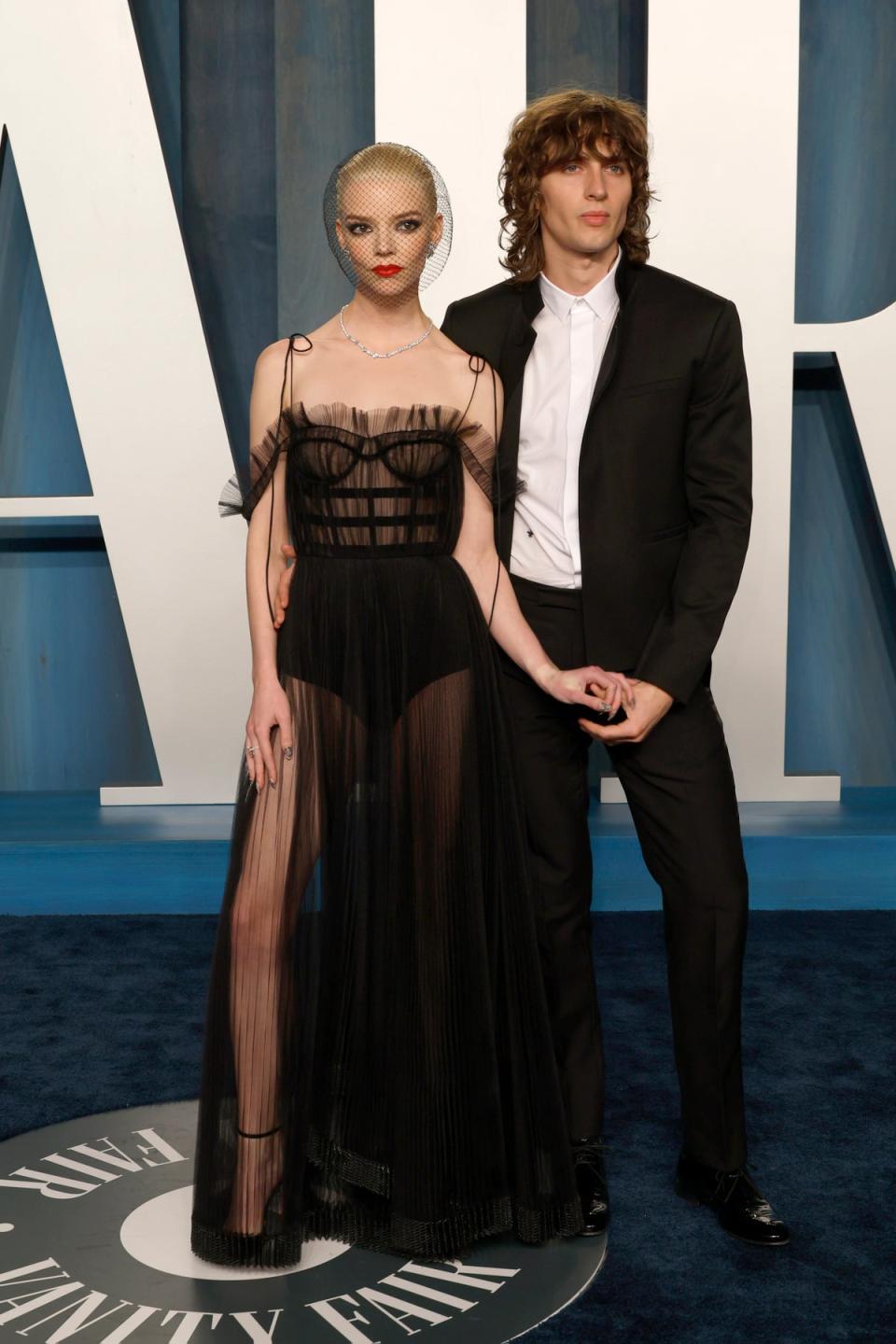 Anya Taylor-Joy and Malcom McRae made their red carpet debut as a couple at Vanity Fair’s Oscars afterparty in February (Getty Images)