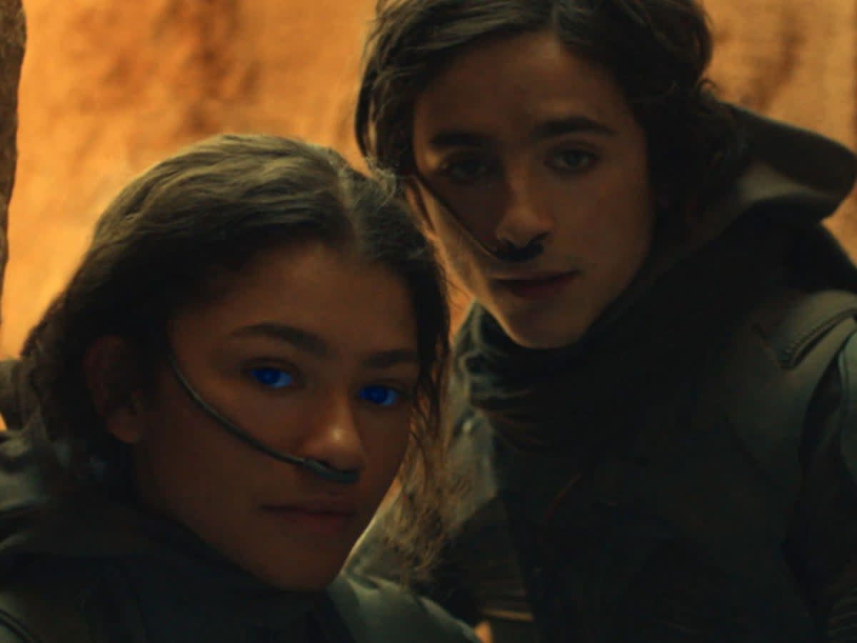 Zendaya and Timothée Chalamet in ‘Dune: Part 2’ (Warner Bros Pictures)