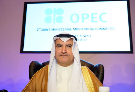 Kuwait Oil Minister Ali Al-Omair opens OPEC 2nd Joint Ministerial Monitoring Committee meeting in Kuwait City, Kuwait, March 26, 2017. REUTERS/Stephanie McGehee