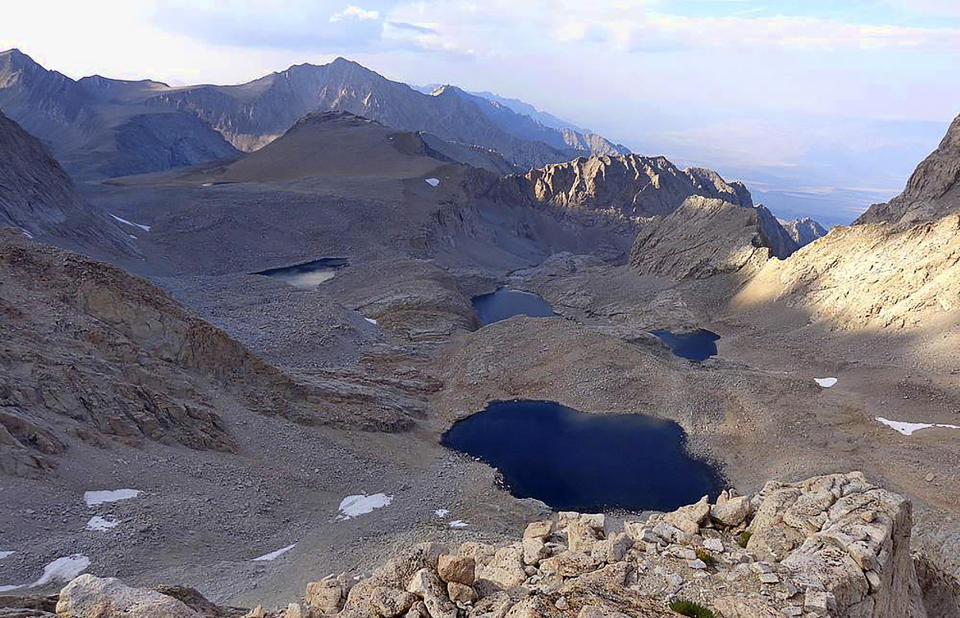 FILE - This undated file photo provided by the Inyo County Sheriff's Office shows Mount Williamson, where authorities say the skeletal remains of a person were discovered on Oct. 7, 2019, beneath the state's second-highest peak. The skeleton found by hikers this fall near California's second-highest peak was identified Friday, Jan. 3, 2020, as a Japanese American artist Giichi Matsumura, who had left the Manzanar internment camp to paint in the mountains in the waning days of World War II. (Inyo County Sheriff's Office via AP, File)