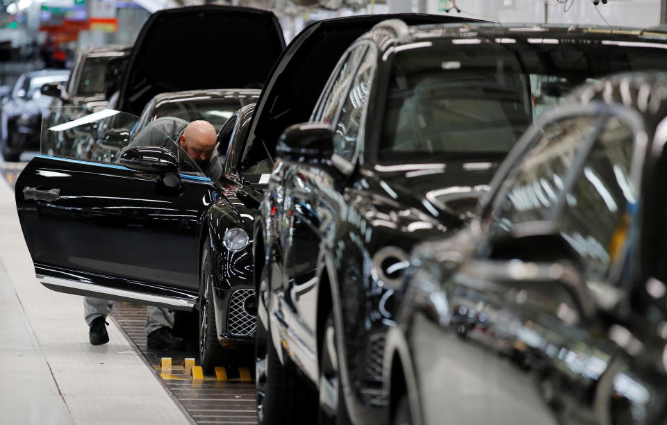 UK car Bentley cars go through final quality control as they come off the production line at their factory in Crewe, Britain January 22, 2019. REUTERS/Phil Noble