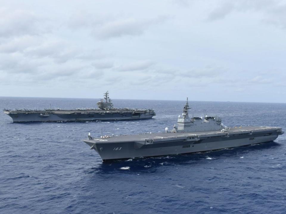 Navy aircraft carrier Ronald Reagan Japanese Izumo