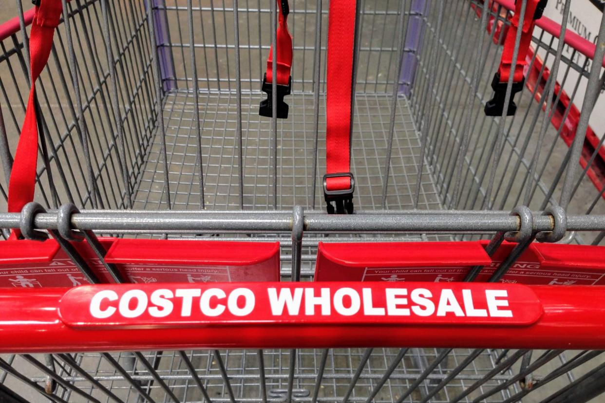 Costco cart close up