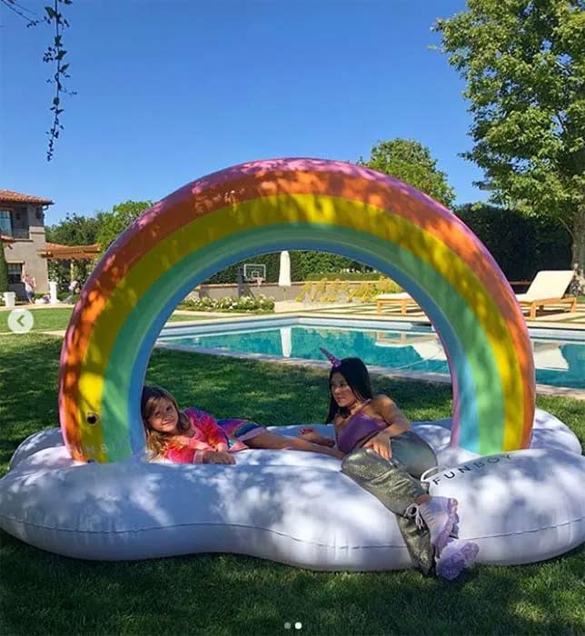 kourtney kardashian pool inflatable 