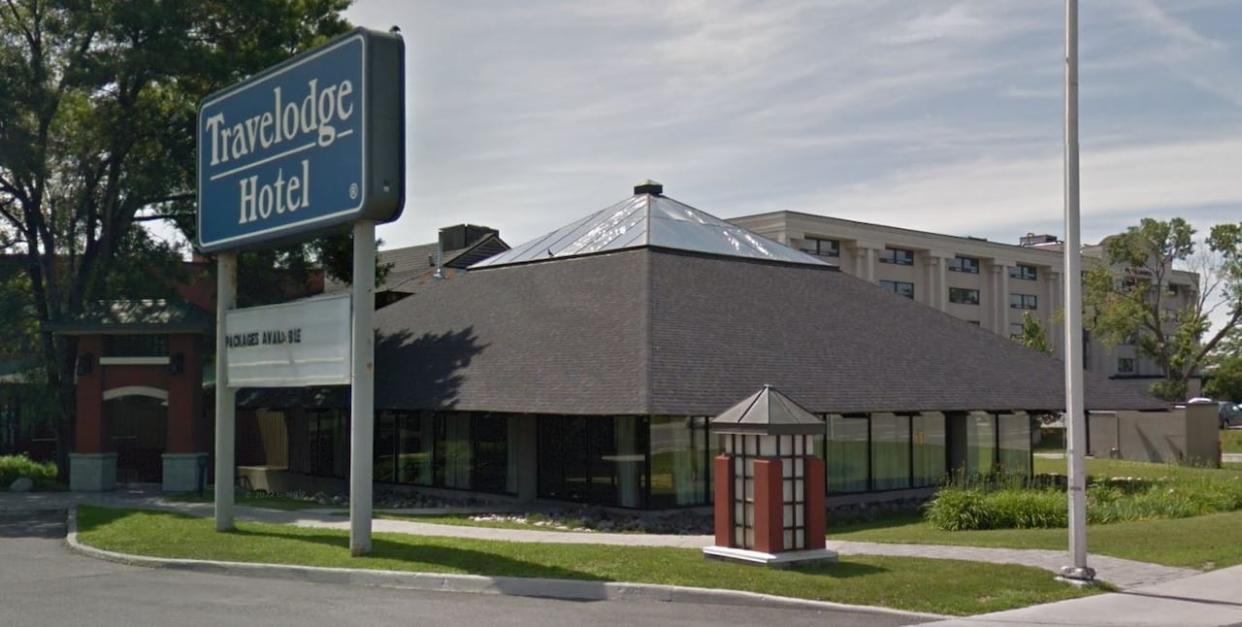 The now-demolished Japanese pavilion of the former Travelodge Hotel on Carling Avenue, as seen in 2015. (Google Street View - image credit)