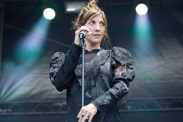 <p>Frank Hoensch/Redferns via Getty</p> Aja Volkman performs in Berlin in August 2014