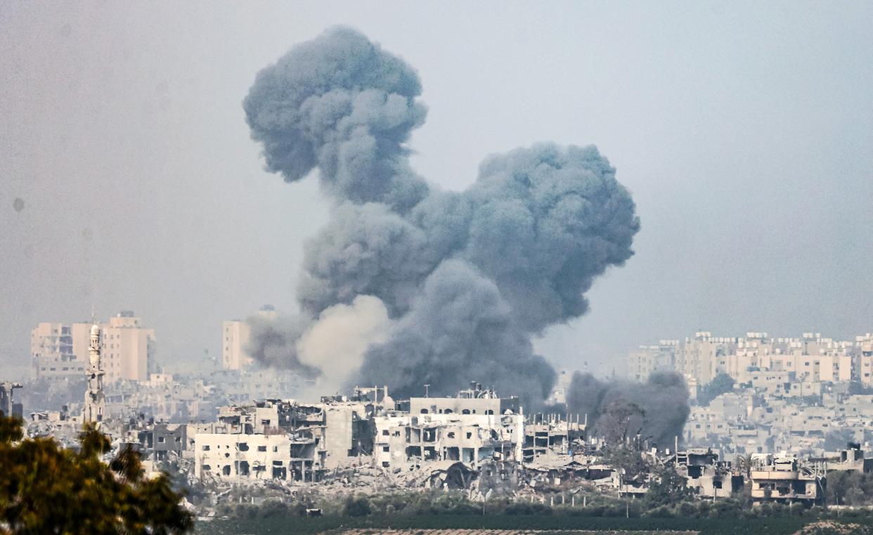 Smoke rises from the northern part of Gaza (EPA)