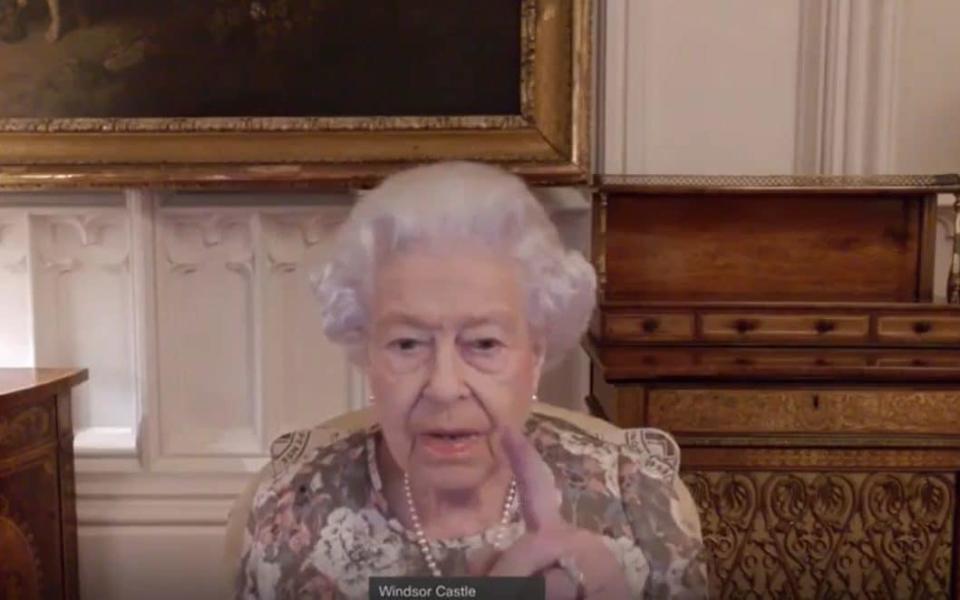 ‘Ah, there you are!’ The Queen during her video call... - Buckingham Palace