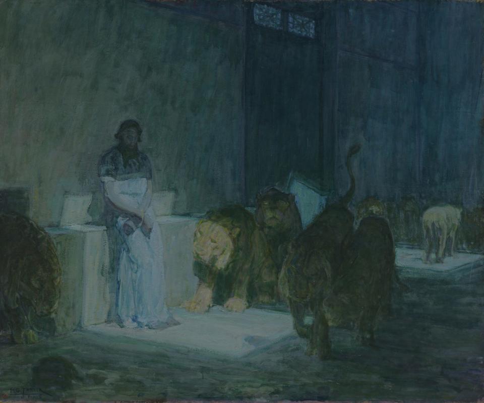 Henry Ossawa Tanner, "Daniel in the Lion's Den," 1907-18.