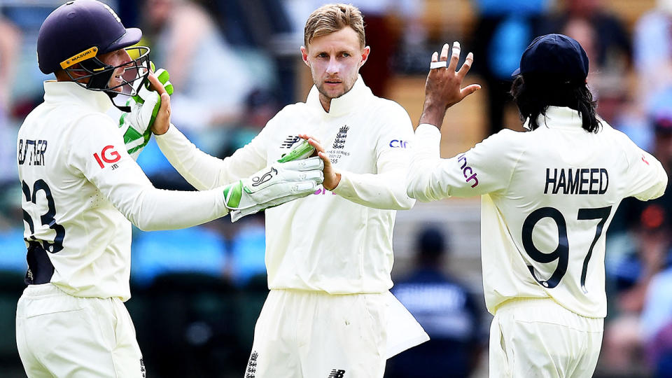 Joe Root, pictured here celebrating the dismissal of Travis Head during the second Ashes Test.