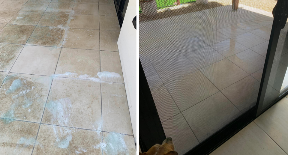 tile cleaning hack