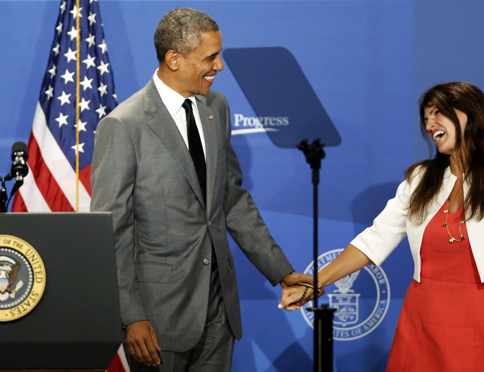 Lisa Rumain with Barack Obama