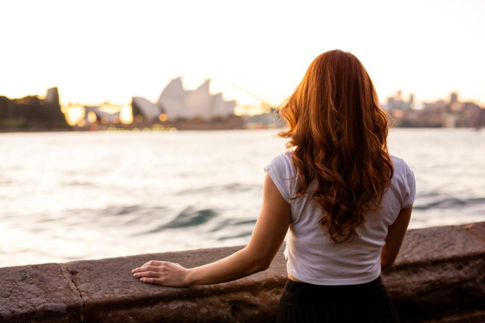 A redhead named Benedetta from Verona, Italy, photographed in Sydney, Australia.