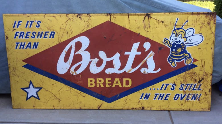 Bost's Bread metal sign