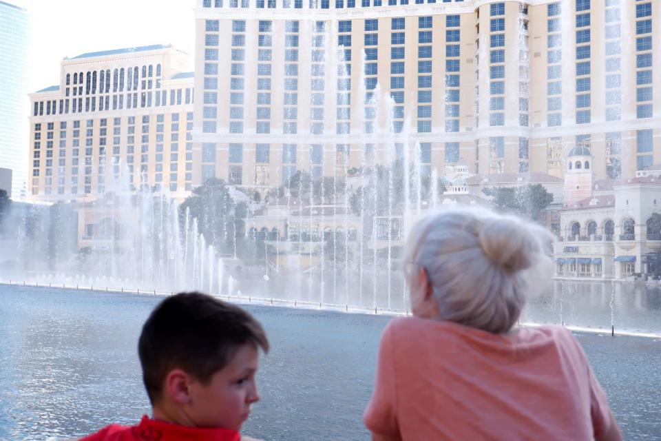 The Fountains at Bellagio on April 30, 2021.