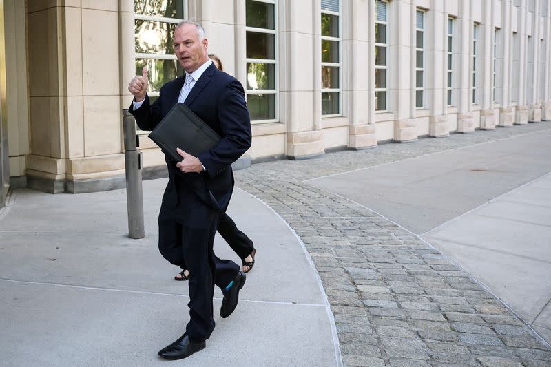 McMahon arrives for start of his trial in Brooklyn, New York