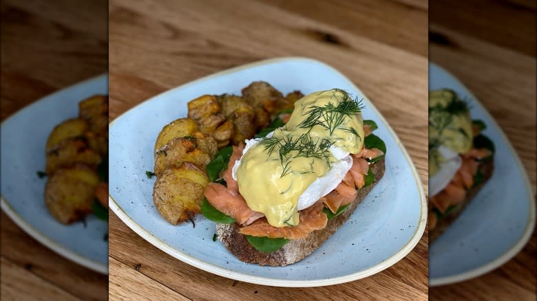 Smoked trout crostini