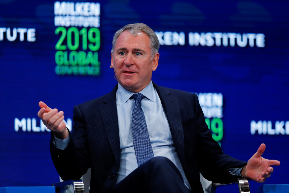 Ken Griffin, Founder and CEO, Citadel, speaks during the Milken Institute&#39;s 22nd annual Global Conference in Beverly Hills, California, U.S., April 30, 2019.  REUTERS/Mike Blake