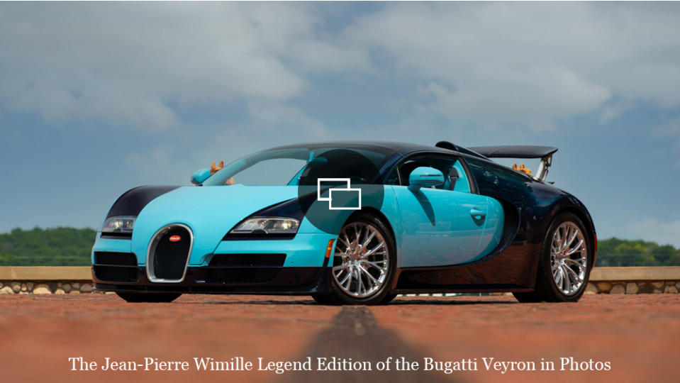 The 2014 Jean-Pierre Wimille Legend Edition of the Bugatti Veyron. - Credit: Mecum Auctions