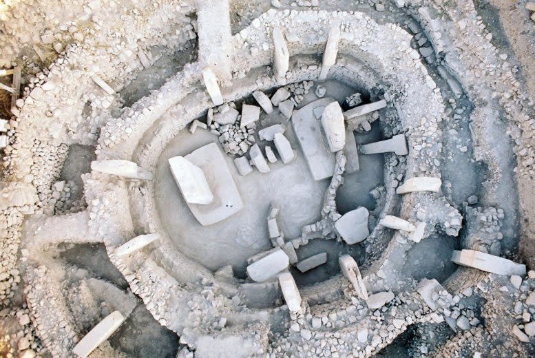 Göbekli Tepe, the site of an ancient Neolithic Temple in southeastern Anatolia, Turkey.